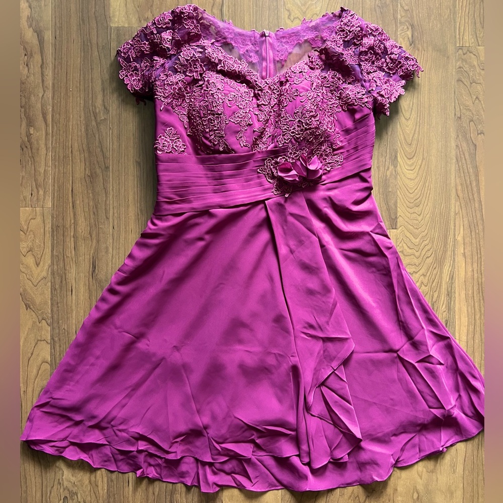 Mother of the Bride dress- Red Wine Color - Size 16